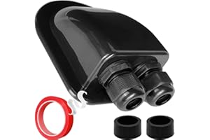 Xiatiaosann passe-toit presse-étoupe solaire pour camping-car panneau, étanche ABS IP68 boîtier d'entrée de câble double, supports de montage de câblage de panneau solaire Noir