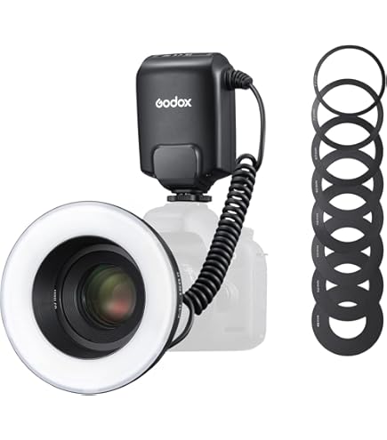 GODOX RING72 Luce Ad Anello LED Per Foto Macro - 72 LED, 5600K, 10 Livelli Luminosità, Con Adattatori - Foto 4