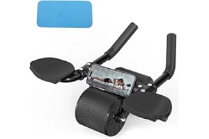 ‎CRETEE Cretee Ab Roller Rad für Bauch- und Rumpfkrafttraining, Ab Wheel Roller mit Knieschoner für Bauchmuskeltraining, Anfänger und fortgeschrittenes Bauchkernkrafttraining