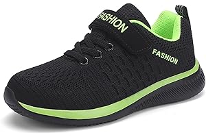Famzuneu Turnschuhe Jungen Mädchen Sportschuhe Kinder Leicht Mesh Hallenschuhe Sport Schuhe Atmungsaktiv Laufschuhe Flach Dicker Boden rutschfest Sneaker mit Klettverschluss