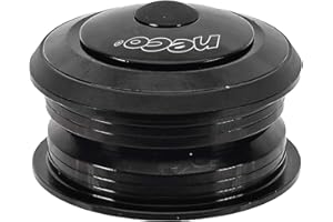 NECO Dirección semiintegrada 1 1/8", Aluminio/Acero, Color Negro, Adultos Unisex