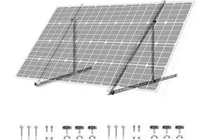 Baotkere 104cm（41in Adjustable Aluminium Solar Panel mounting Brackets, Triangle with Foldable Tilting Legs, Standing on a Flat Surface for Home, Apartment, Building, Wall and Balcony