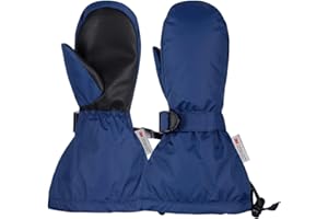 Ami&Li tots Gants d'hiver imperméables pour Enfants - Moufles Chaudes pour Le Ski - Gants de Neige avec Poignets réglables
