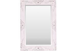 Select Mirrors Haywood Rectangle Wall Mirror (50cm x 70cm, Vintage White)