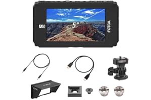 Fotga DP500IIIS A50 5-Zoll FHD Video On-Camera Feldmonitor Field Monitor,1920x1080, HDMI 4K Input Output, Dual NP-F Batterieplatte für DSLR spiegellose Kamera 5DIII IV, A7 A7S II III, A9 A6500 GH5s
