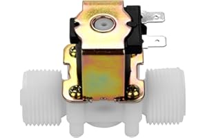 FOCKET Elettrovalvola a solenoide elettrica N/C,DC 12V DN20 G3/4 pollici Interruttore di ingresso acqua valvola elettromagnetica in plastica a prova di umidità normalmente chiuso per scaldabagno solare,ecc