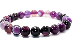 SPILLOX Bracciale Uomo Donna Elastico Da Vere Pietre Preziose Naturali Di 8mm Reiki Idea Regalo Di Natale Originale Diffusore Di Energia Guarigione Equilibrio