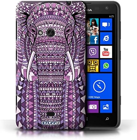 STUFF4 Phone Case / Cover for Nokia Lumia 625 / Elephant-Purple Design / Aztec Animal Design Collection