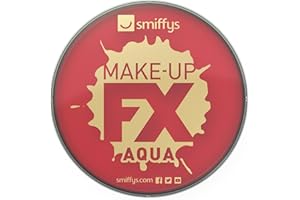 Smiffys Maquillage FX de Smiffys, peinture à l'eau pour le corps et le visage, rouge, 15