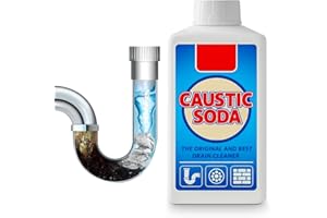 GENERIC Caustic Soda Drain Unblocker Powder 1kg Professional Strength for Kitchen & Bathroom Sinks - Fast-Acting Pipe Cleaner - Removes Hair, Grease & Blockages