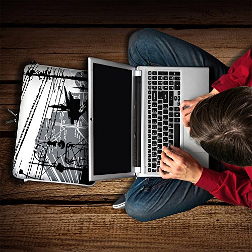 DIGITTRADE LS124-15 Notebook Sleeve 39,1cm 15,4 Zoll Laptoptasche CityLife Neopren Schutzhuelle bis 39,6cm 15,6 Zoll wasserabweisend Anti Shock System Protection Case Neoprene - 5