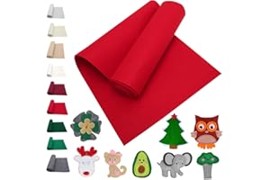 LOMUG Filzrolle Filzstoff Rot 40cm x 250cm Bastelfilz 3 mm Dick Filz Meterware Filzunterlage Dekofilz Filzmatte Filz Stoff für DIY Aufbewahrungstasche Patchwork Nähen Basteln Kinder Bastelprojekte