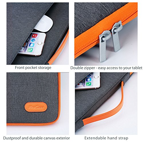 ProCase 12-12,9 Inch Schutztasche für Pro 4 3, Apple iPad Pro, Ultrabook Laptop Tablet Tragetasche Handtasche für Macbook 12 „, 11“ MacBook Air, Chromebook Pixel (Dukelgrau) - 5