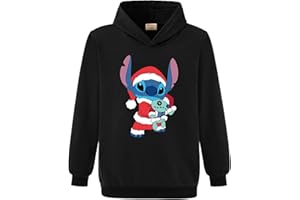 Xpialong Christmas Blue Cat Boys Girls Pullovers Hoodies Children's Casual Tops Jumper