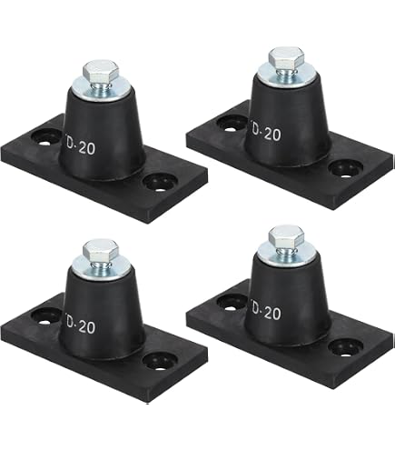 M8 Rubber Anti-Vibration Mounts – 4PCS, Steel-Base Turret Style For Pumps & Compressors