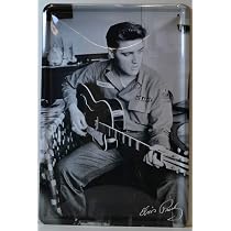 Plaque ELVIS PRESLEY - i love elvis | Plaques métal vintage décoratives