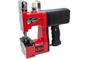 TOPWAY Macchina da Cucire per Sacchi Portatile 220V Elettrica Macchina per Cucire Borse con 2 Rotoli di Fili, per Sigillare Sacchetti di Sacco/Tessuto/Riso/Carta/Sacchetti di plastica
