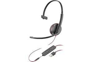 Plantronics Blackwire 3200 Mono Corded UC Headset With USB & 3.5mm Smart Phone Connectivity