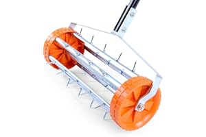 FUXTEC Rodillo FX-RL400 aireador jardín de césped de Acero 43 cm de Ancho. Dé a su césped una Nueva Vida