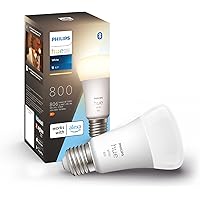 Philips Hue White Lampadina LED Smart, Bluetooh, Controllo Vocale E27, Luce Bianca Calda, Dimmerabile, 9W