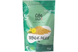 ‎CIBO CRUDO CRUDO BIOLOGICO VEGAN Tribulus Terrestris Powder Organic and High Dose - 100 g. Contains Vitamin C Alkaloids and Amino Acids as well as Saponins and Flavonoids with Antioxidant and Anti-Inflammatory Properties