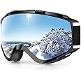 findway Maschera da Sci, Occhiali da Sci per Uomo Donna Teenager OTG Maschere Sci,Anti Nebbia 100% Anti-UV Maschera Sci,Adatt