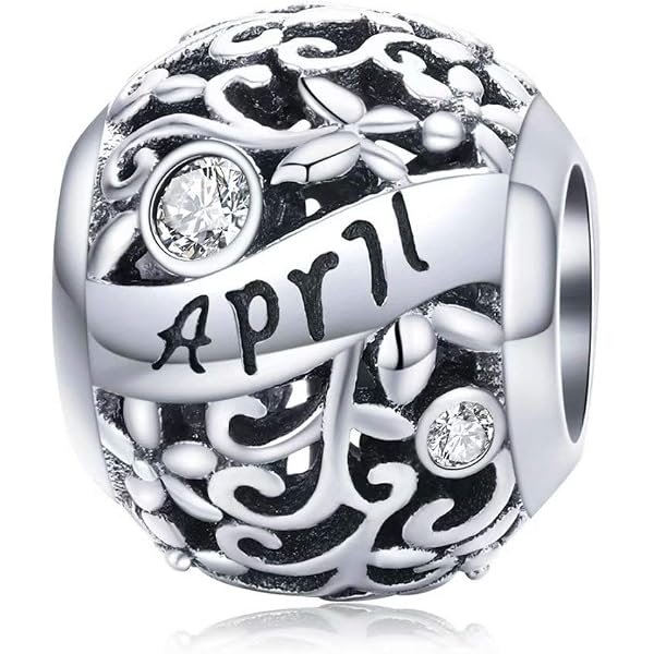 12 Charms Naissance En Argent 925 - Pierres De Naissance Et CZ - Pour Bracelet Ou Collier