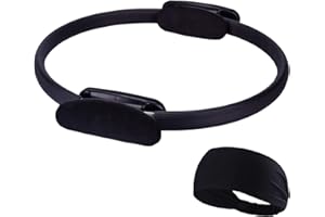 Xiang Ru Pilates Ring Magic Circle, 14 Inch Double Handle Fitness Yoga Circle for Home Exercise Strength Training Weight Loss