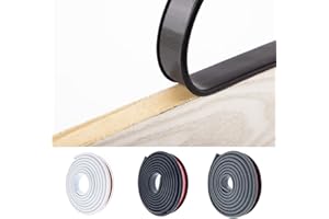 Esufeir 5m*18mm Black U Shape TPE Rubber Furniture Edge Banding Self Adhesive,Flexible Plastic Veneer Wood Edging Tape Protector Trim for Cabinet,Cupboard,Shelf,Table,Chairs,MDF,Plinth Sealing Strip