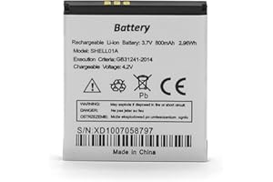 SHAWOROCE Akku SHELL01A Ersatz für Doro Telefon Handy PhoneEasy 410 410GSM 520 605 607 609 612 612GSM 613 621 631 632 632S Care Clamshell Li-ion Batterien DBF-800A DBF-800C DBF-800E 800mAh 3,7V
