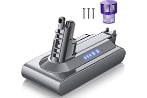 Batterie pour Dyson V10, Powtree 6.0Ah Remplacement pour Dyson Batterie V10 SV12 Compatible avec V10 Absolute Animal Motorhead Cyclone Series Total Clean 206340 969352-02 Aspirateur