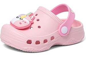 LACOFIA Toddler Boys Girls Garden Clogs Shoes Non-Slip Beach/Pool Slides Kids Summer Slippers