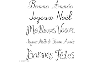 Artemio Mini Tampons Transparents Mots de Noël