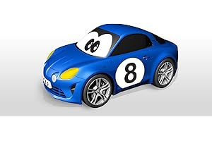 BB JUNIOR BBURAGO MAISTO FRANCE- BBJUNIOR-Renault-Ma première Alpine A110 à Volant gyroscopique Voiture, 92009, Bleu