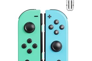 Newfun Replacement Controller for Switch/Lite/OLED, Dual Vibration, Motion Controls,6-Axis,Wake-Up Function, Pair, Blue/Green