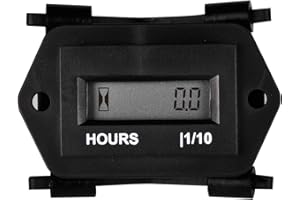 Medidor de horas LCD digital Runleader, AC 86 a 230V, diseño a prueba de agua, uso para cortacésped ZTR Tractor generador Carro de golf Club car Scrubber Marine ATV Compresor de motor y otros equipos con motor (AC86-230V)