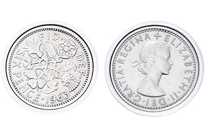 KING & PRIORY Polished Sixpence Cufflinks | 1963 Anniversary 1963 Coins 60th Birthday
