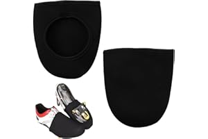 EMODWEY 1 Paar Fahrrad Shoecover, Radsport Zehen Überschuhe für Herren und Damen, Rutschfeste Radfahren Schuhüberzieher für MTB und Rennrad, Schwarz