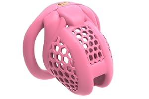 MKGMYGZ Sissy Chastity Cage Male Chastity Cage Small Chastity Devices BDSM Sex Flat Cock Cage for Sexual Adult (Micro,Bent Ring)