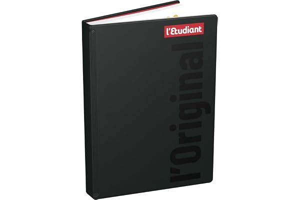 L'ETUDIANT ORIGINAL Agenda Scolaire 2025 2026 Couverture ouatinée 15x21cm journalier - Noir
