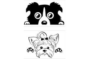 FADRUN 2 Piezas Calcomanías de Perro para Automóvil, Divertidas Pegatinas de Bulldog de Decoración de Coche, Adhesivo Decorativo para Parachoques para Ventanas para Tapa de Depósito de Combustible