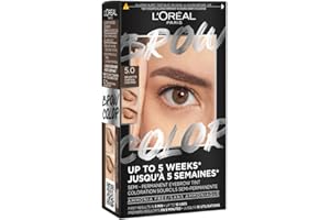 L'OREAL PARIS L’Oréal Paris - Teinture Sourcils Semi-Permanente - Tenue Jusqu’à 5 Semaines* - Premiers Résultats en 5 Min - Jusqu’à 10 Utilisations - Sans Ammoniaque - Brow Color - Teinte : 5.0 Brunette
