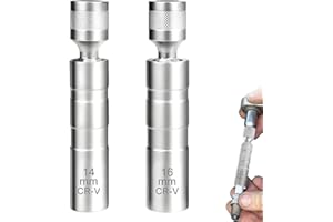 WQNNQW 2 Pièces Clé à Bougie 16mm & 14mm Douille Bougie,Cle a Bougie,Outil de Démontage de Bougies,Clé Bougie pour Réparation Automobile