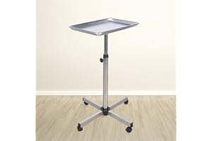 Salongvagnar, 70–103 cm, frisörvagn, justerbar höjd, arbetsvagn, rullbehållare, aluminiumvagn skönhetsvagn med rullhjul, för frisör, skönhetssalong