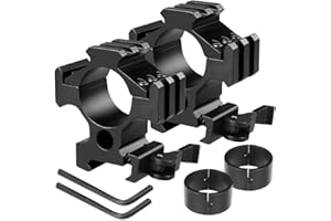 KEENZO Lunette de Visee Anneau de Montage Bague de Montage avec Vis pour 11mm/20mm Rail Metallique, Diamètre de la Bague 25.4mm/30mm