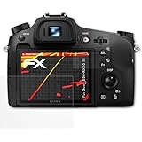 atFoliX Schutzfolie kompatibel mit Sony DSC-RX10 III Displayschutzfolie, HD-Entspiegelung FX Folie (3er Set)