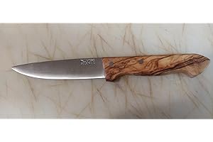 Cuchillo de cocina PALLARES, mango de Olivo, Acero Inoxidable, 15cm.