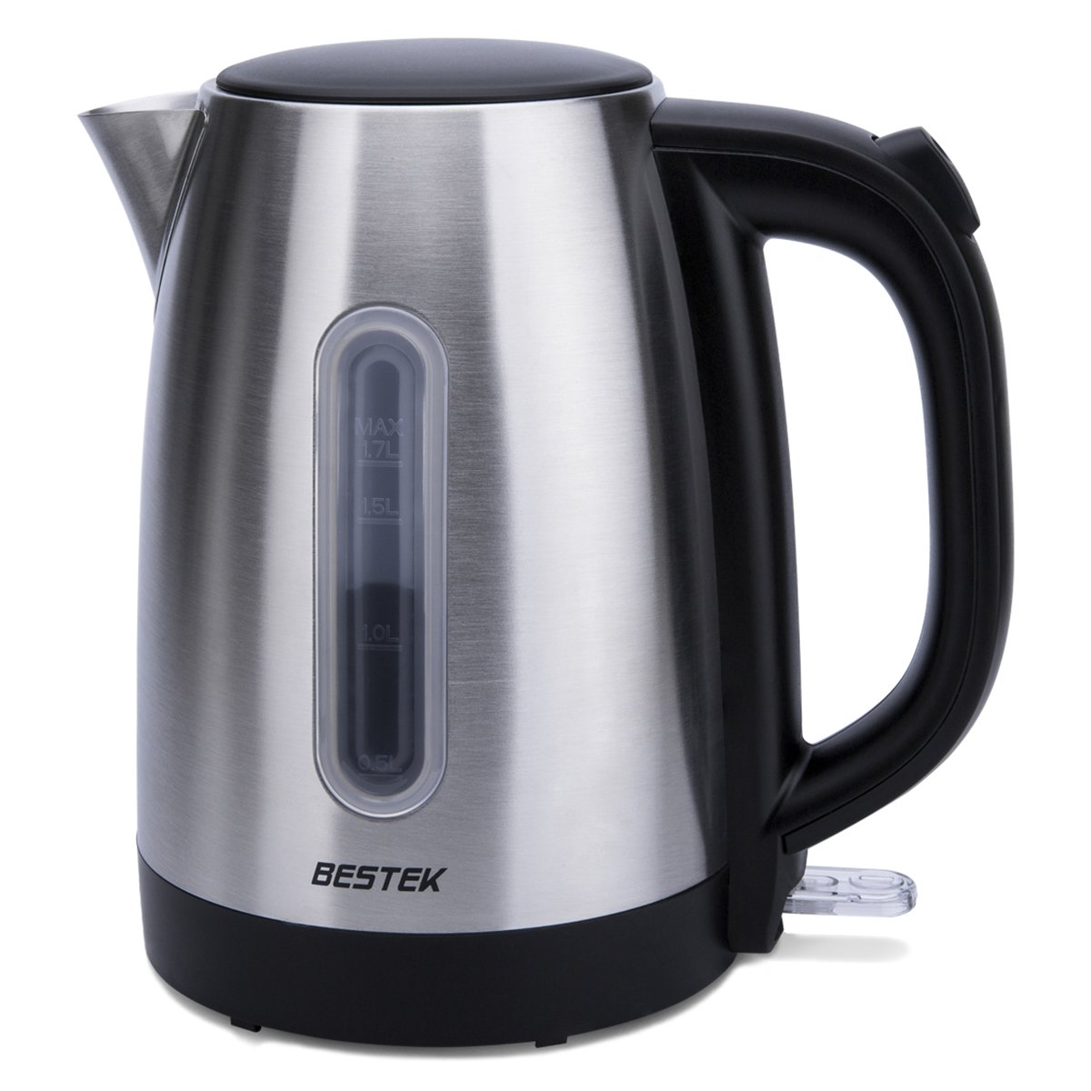BESTEK Electric Filter Kettle, 1.7L 3000W Cordless Brushed Stainless