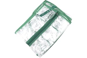 YOEYANG Mokyler - Cubierta de repuesto para invernadero de 4 niveles, 27 x 19.3 x 63 pulgadas, cubierta de PVC transparente para invernadero, cubierta de jardín con cremallera, casa de flores para plantas