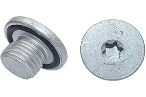 PINOCHUKKA COMPATIBLE WITH VAUXHALL CHEVROLET PEUGEOT FORD M14x1.5 Oil Pan Drain Plug with Seal, Oil Sump Screw Plug Oil Drain Sump Plug Metal Bolt Screw 0652315 652477 90502556 (x1)